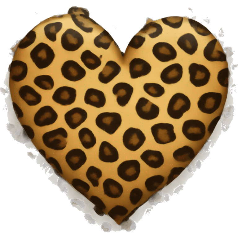 Heart with leopard print emoji