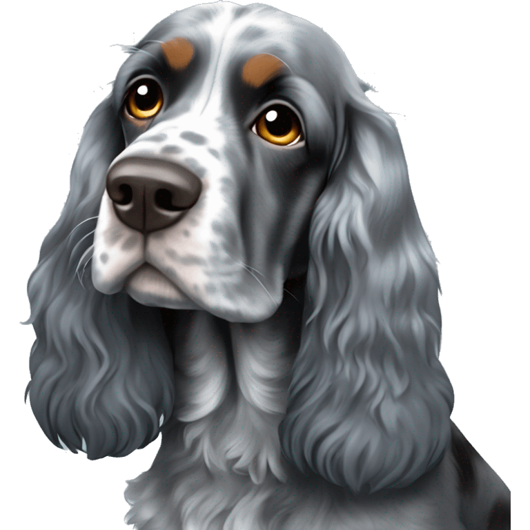 English cocker spaniel blue roan color full size￼ emoji