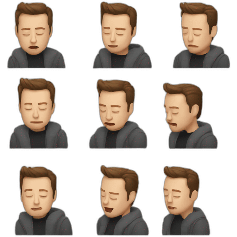 Elon musk qui dort emoji