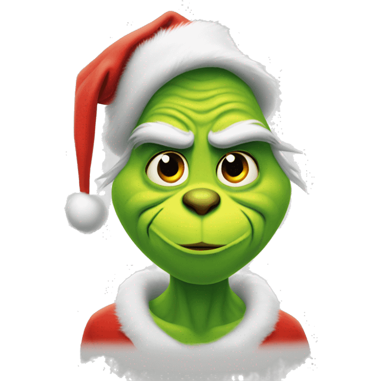 Create a grinch with a heart  emoji