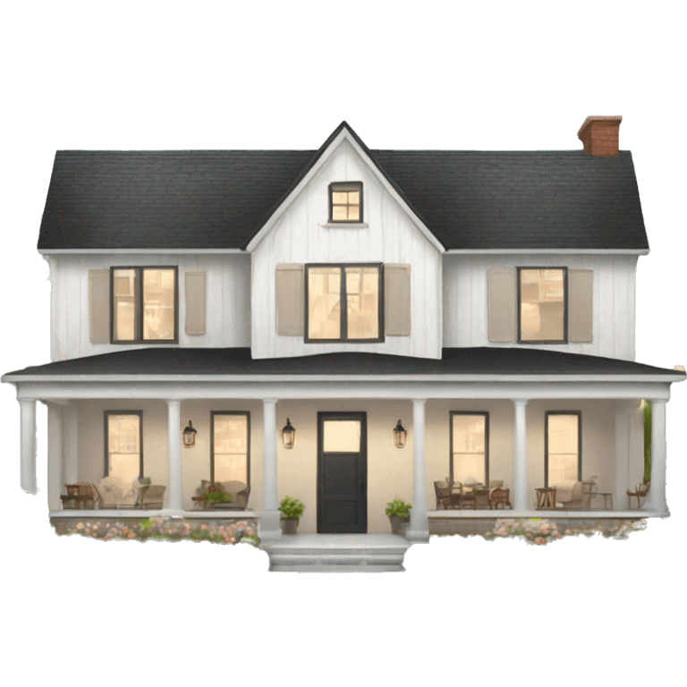 Modern farmhouse mansion  emoji