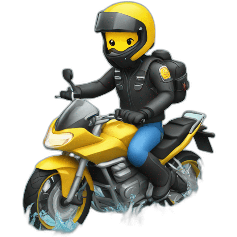 Motorrad im wasser emoji