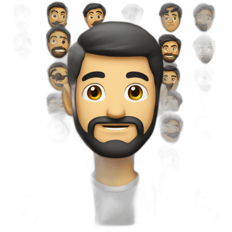 شکلک مردی با موهای جو گندمی و لبخند بر دهان و ابروی سمت چپ بالا emoji