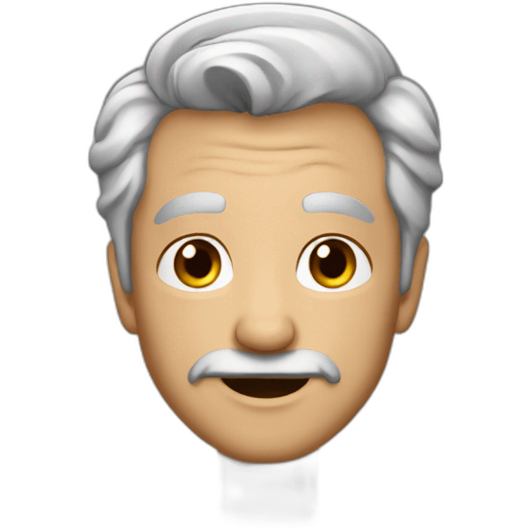 50 years with gray hair, glass emoji