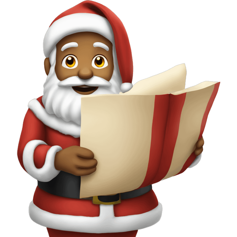 santa claus with nice list emoji