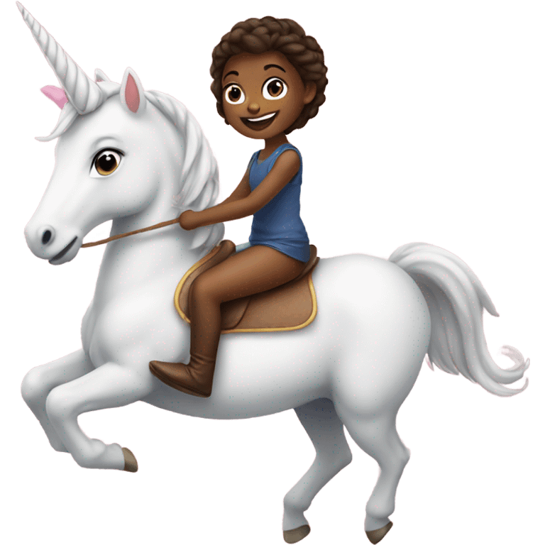 Girl riding unicorn  emoji