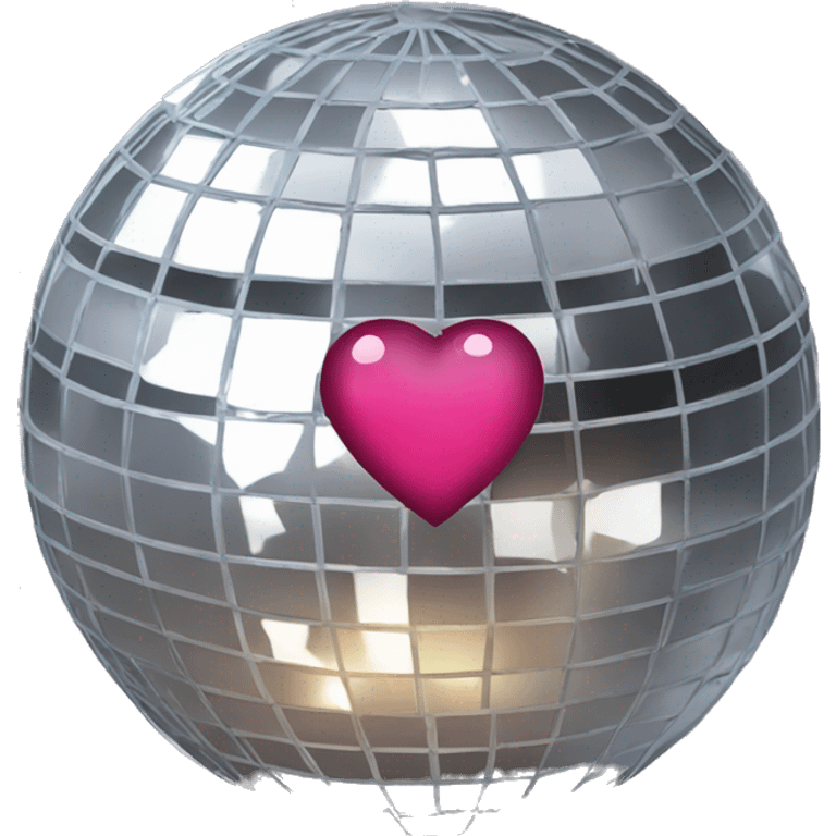 disco ball with heart  emoji