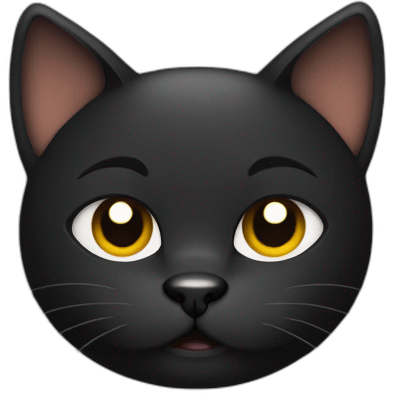 sleepy black cat emoji