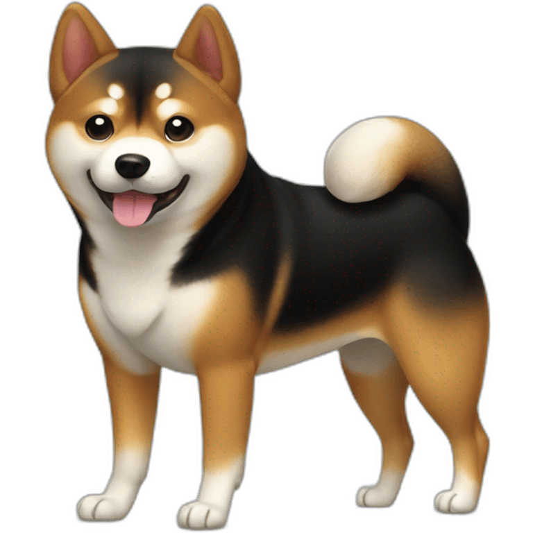 shiba inu black tan emoji