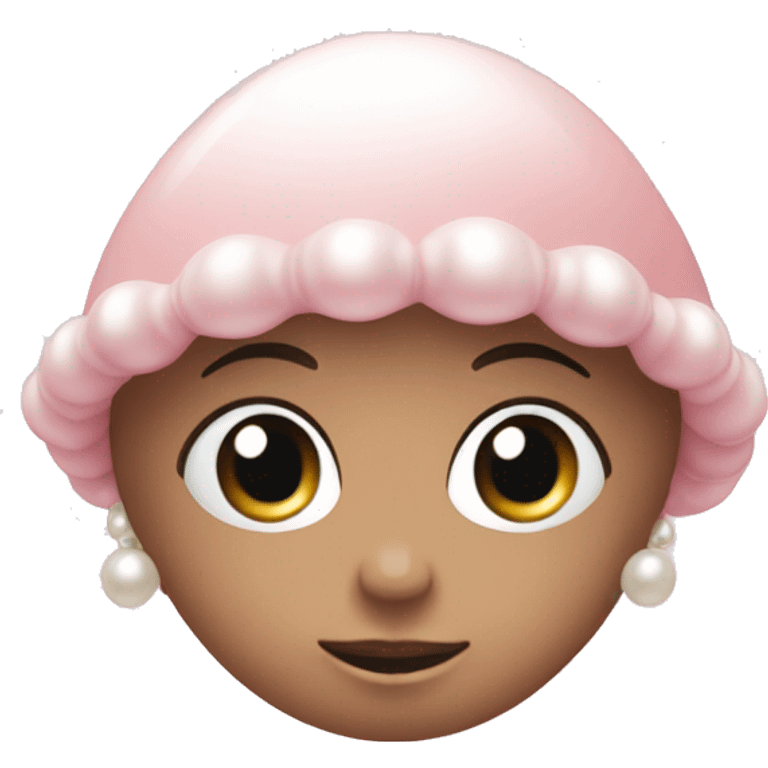 Pearl in baby pink shell emoji