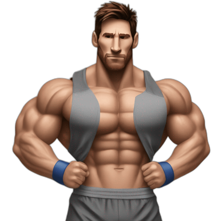 Messi Muscular Bodybuilder emoji