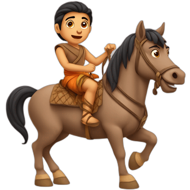 Chotta bheem on horse emoji