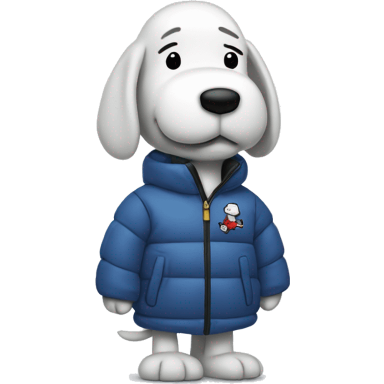 Snoopy in puffer jacket emoji