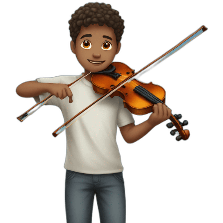 boy-standing-in-a-colored-sea-while-holding-violin emoji