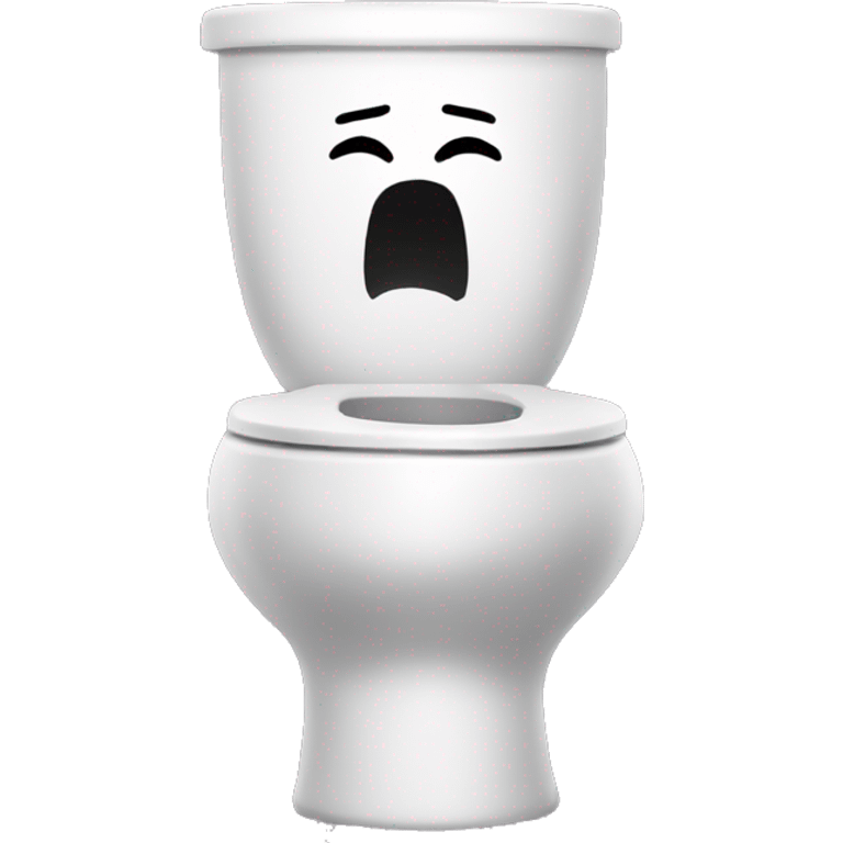 Toilet head call-phone emoji