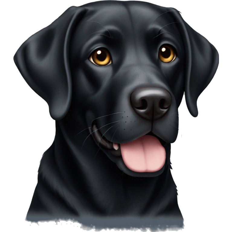 Black lab  emoji