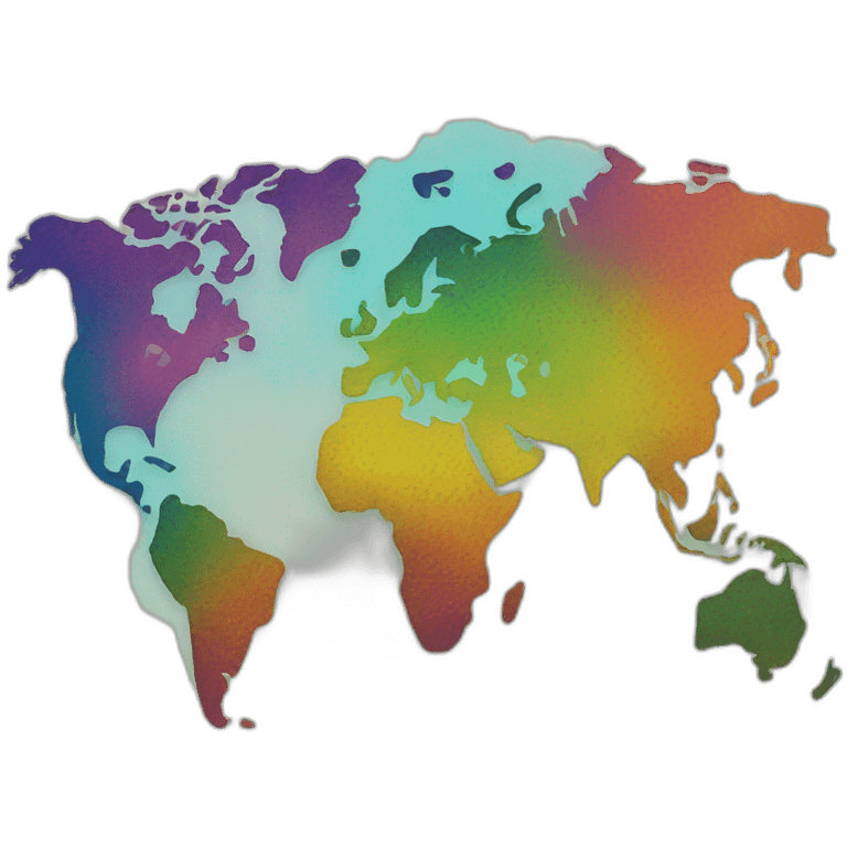 colorfull world map  emoji