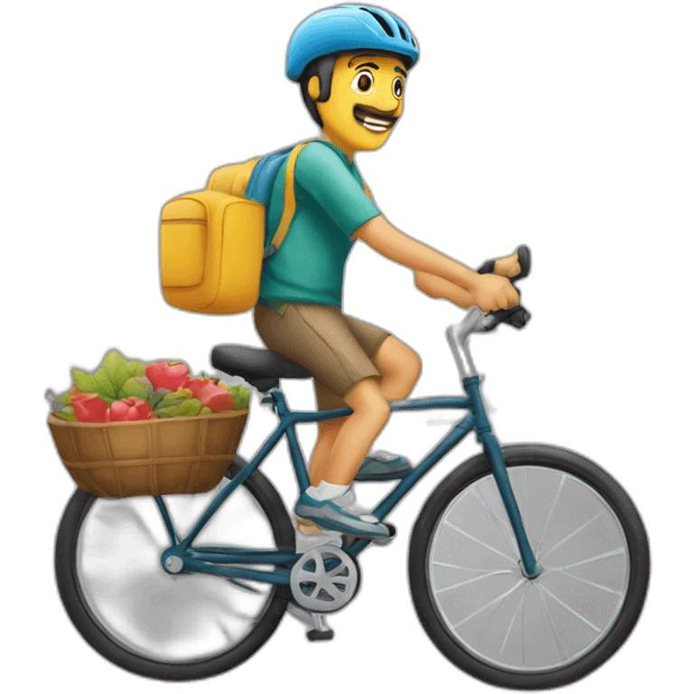 livreur en vélo emoji