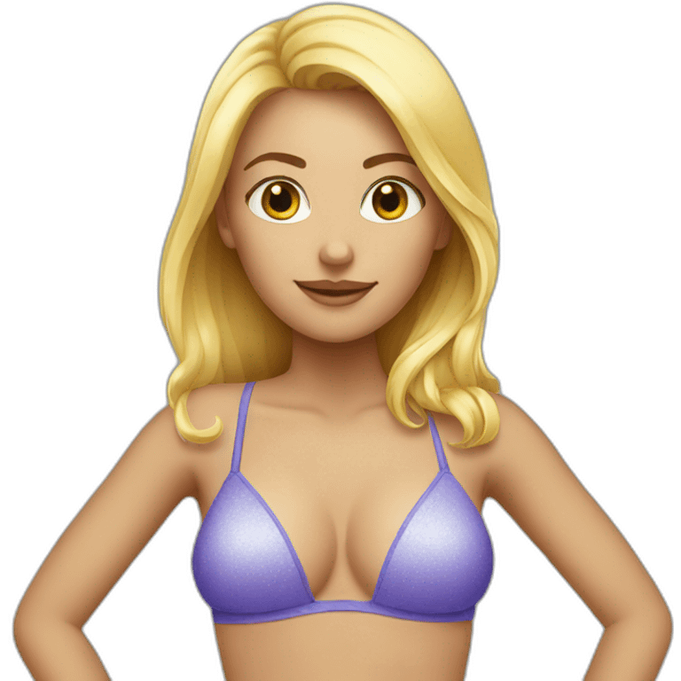 Blonde girl in bikini emoji