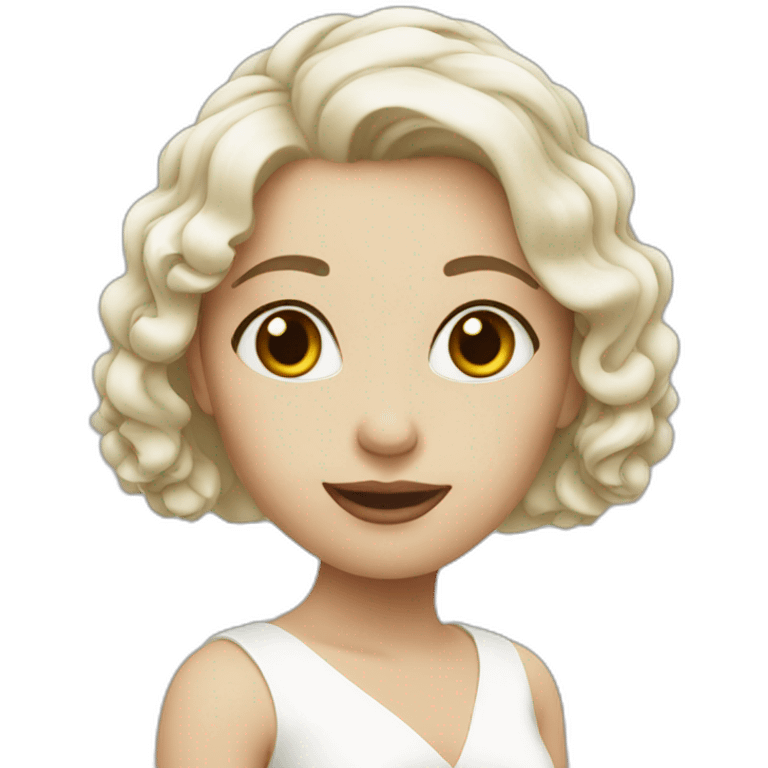 white wedding girl emoji