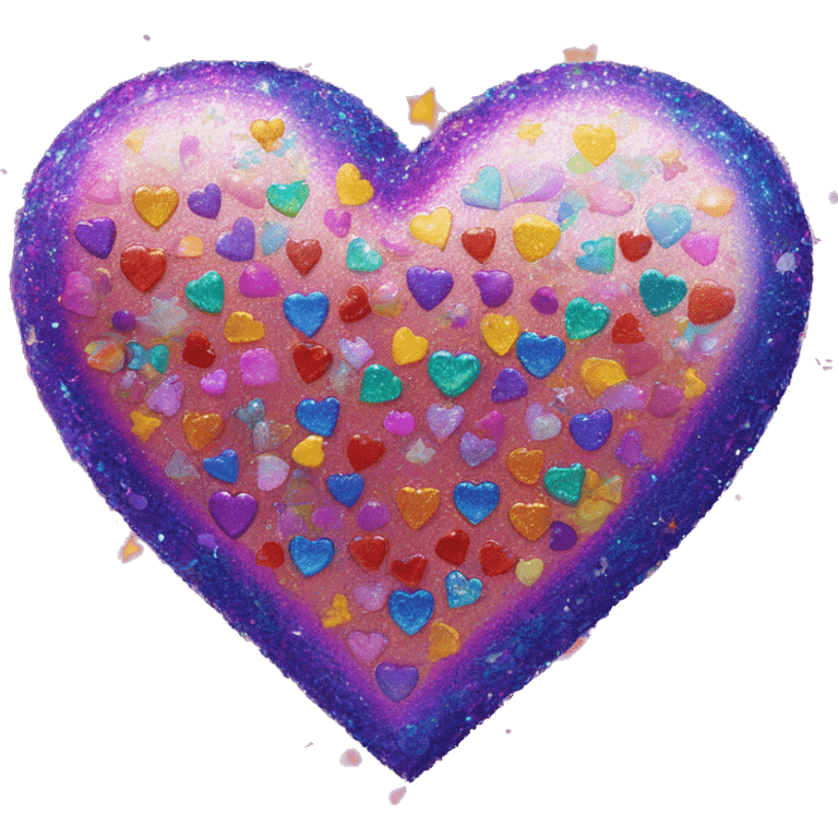 lisa frank glitter heart emoji