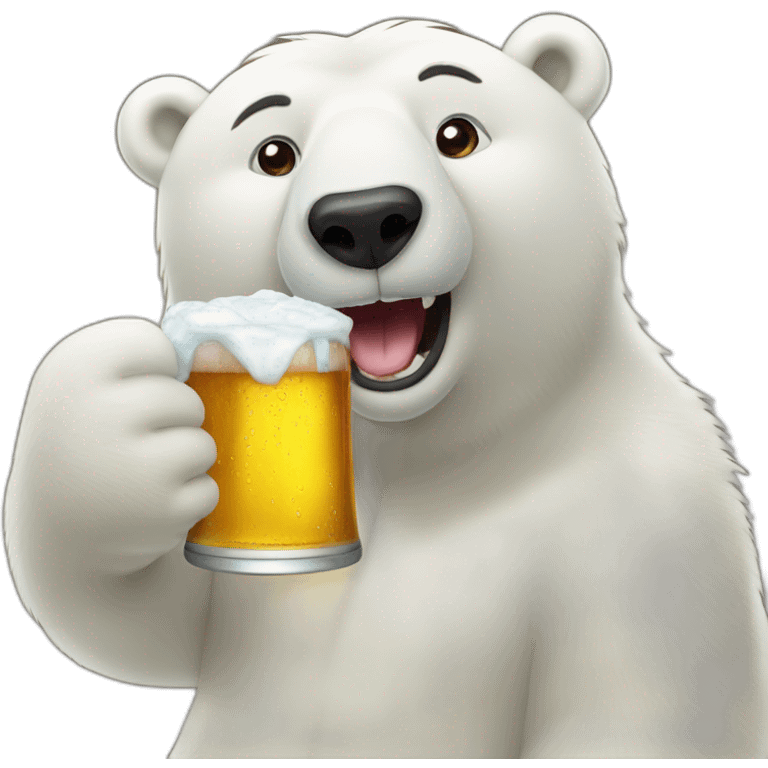 Polar-bear-drinking-beer emoji