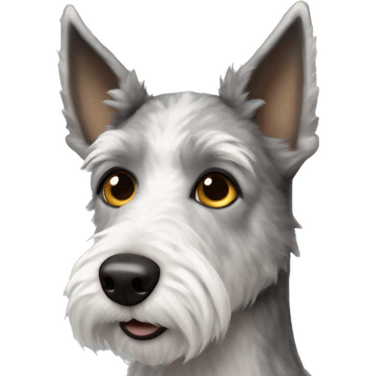 super spirally grey fur fox terrier emoji