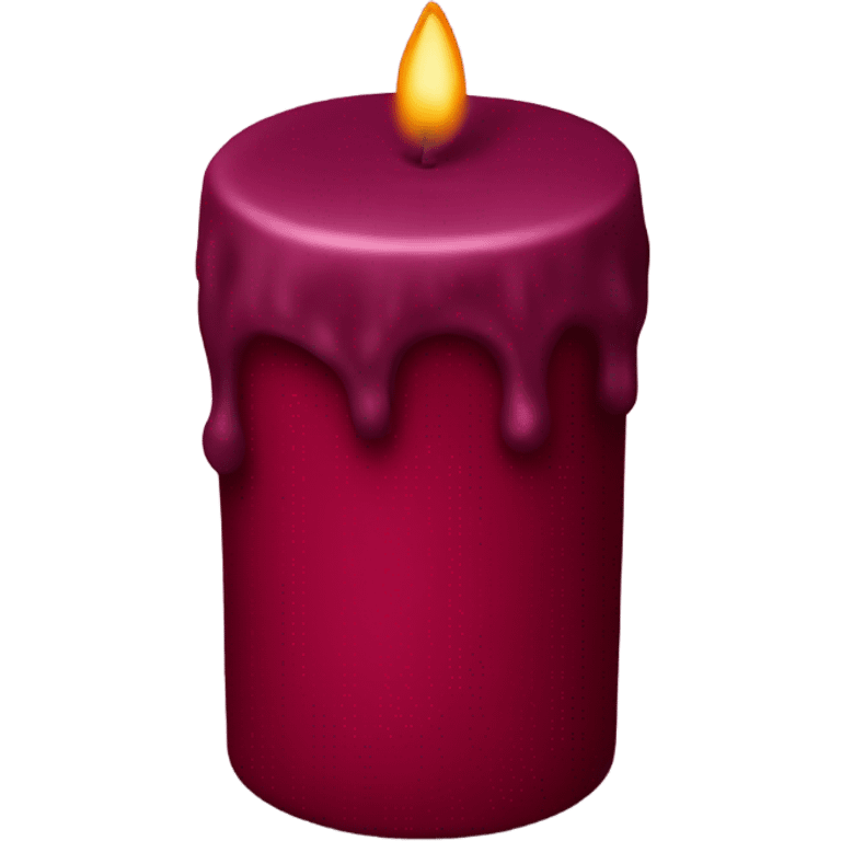 Dark red velvet candle emoji