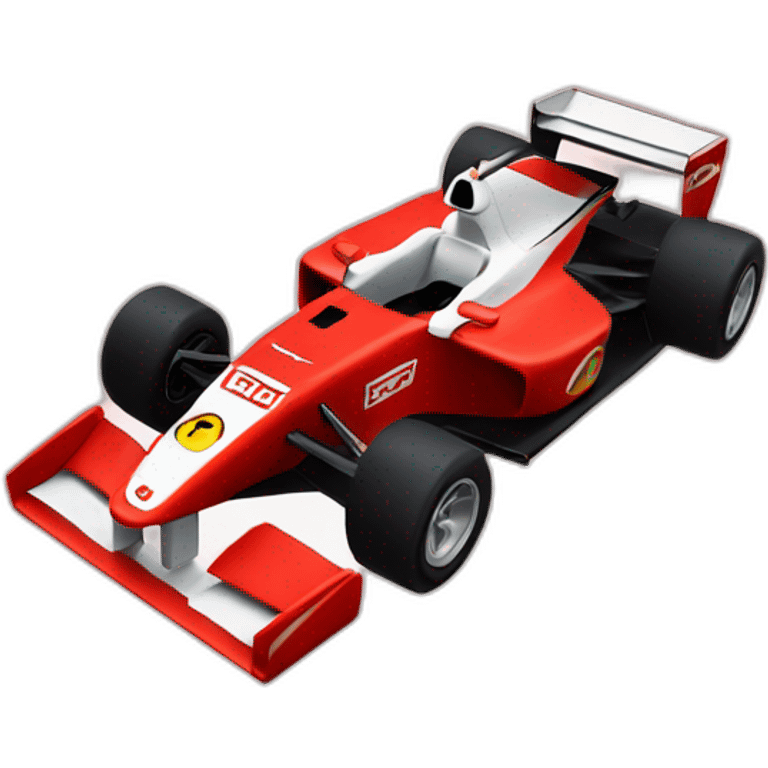 cartoonish red formula 1 car emoji