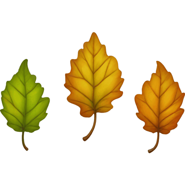 Three autunm leaf  emoji