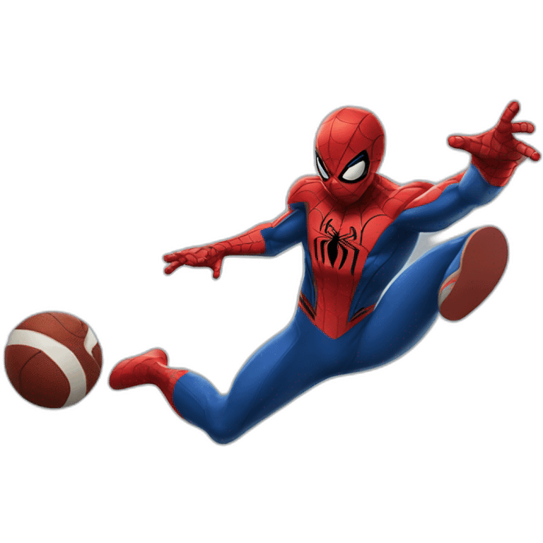 Spider-Man playing football emoji