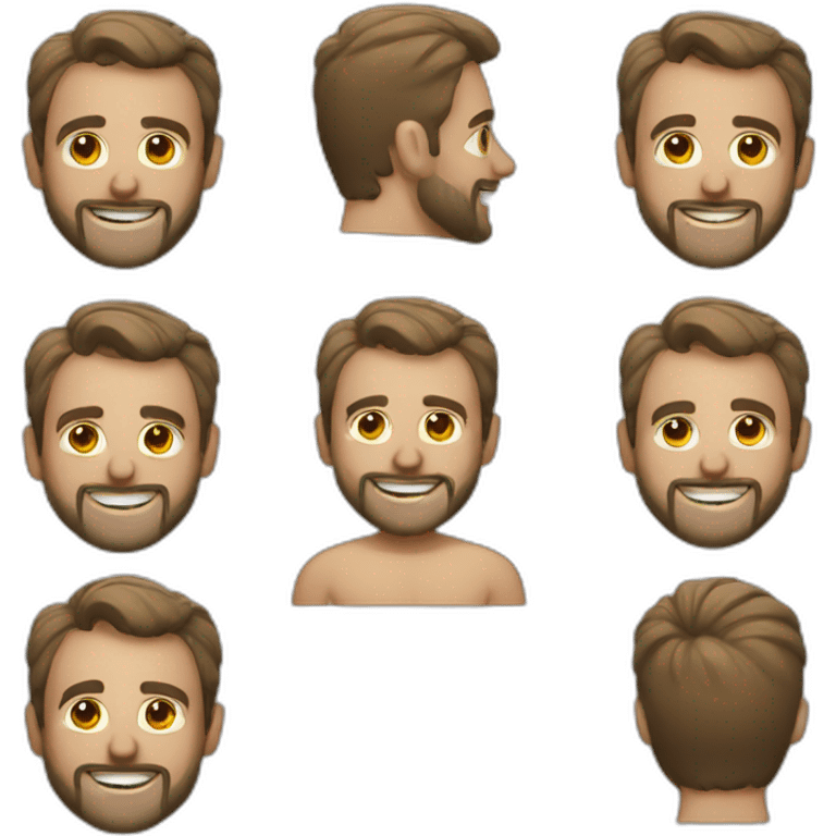 A man with short beard smiling emoji