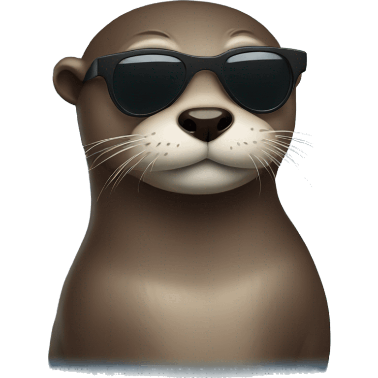 Otter with sunglasses  emoji