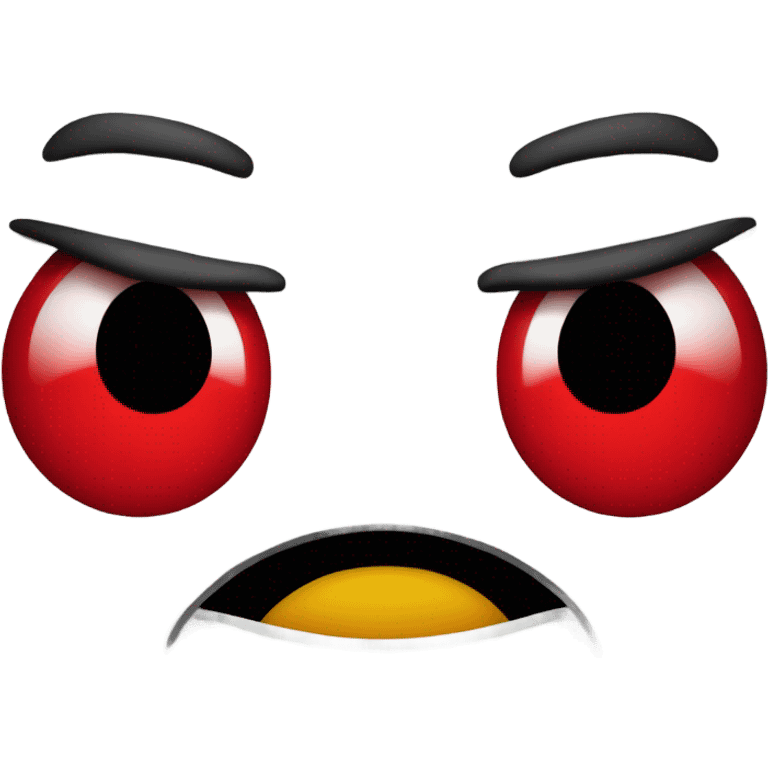 Red angry smiley face emoji