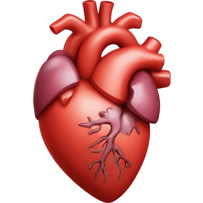 An anatomical heart in HD quality  emoji