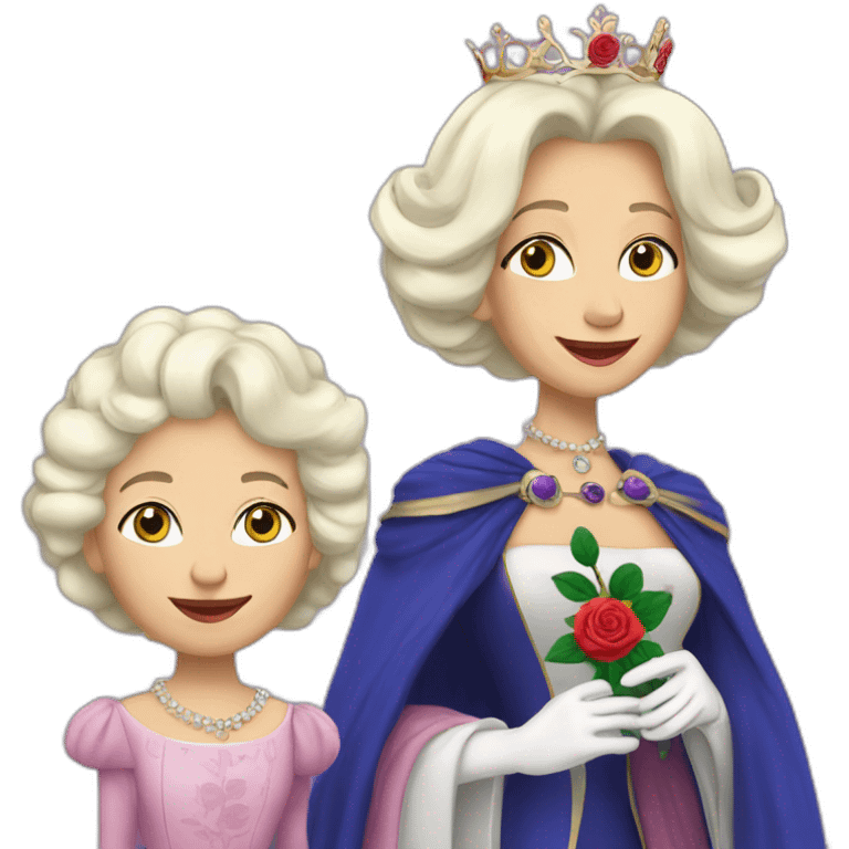 Queen Camilla with rose emoji