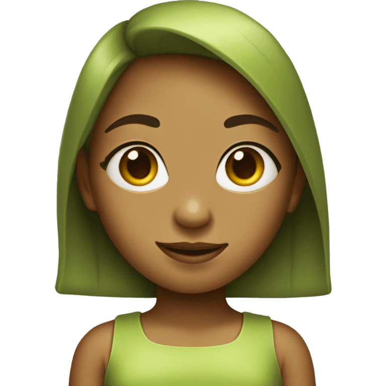 Girl in pistachio costume  emoji