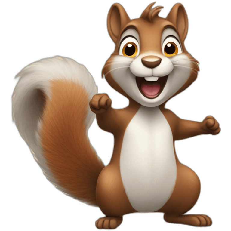 Excited squirrel emoji