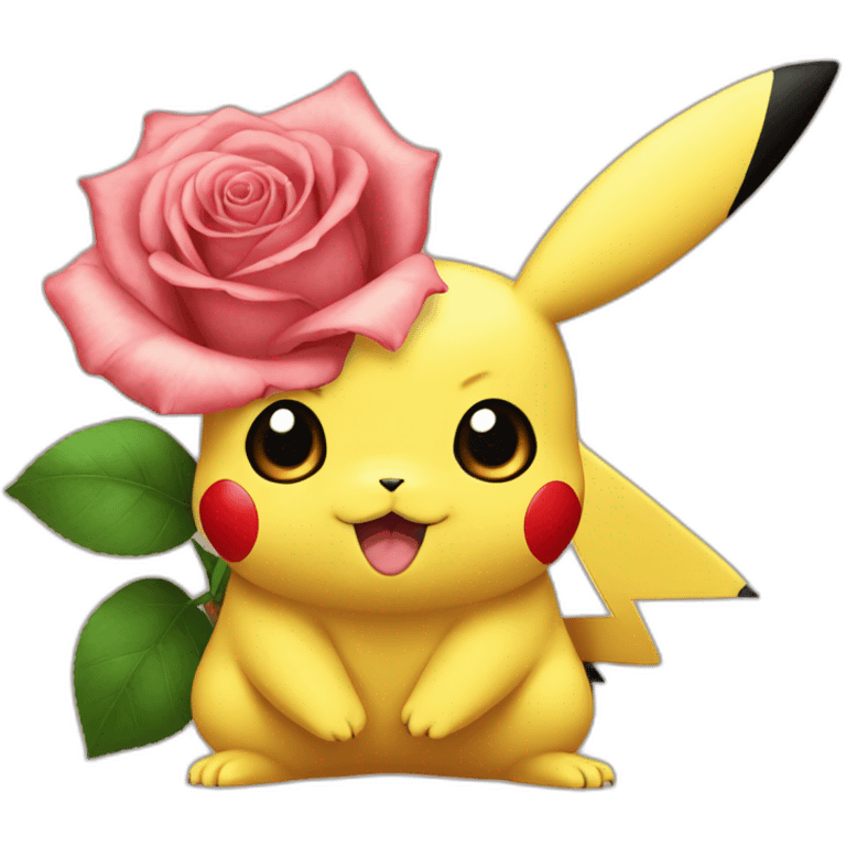 Pikachu rose emoji