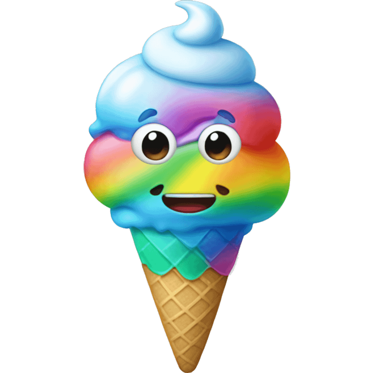 Rainbow ice crea emoji