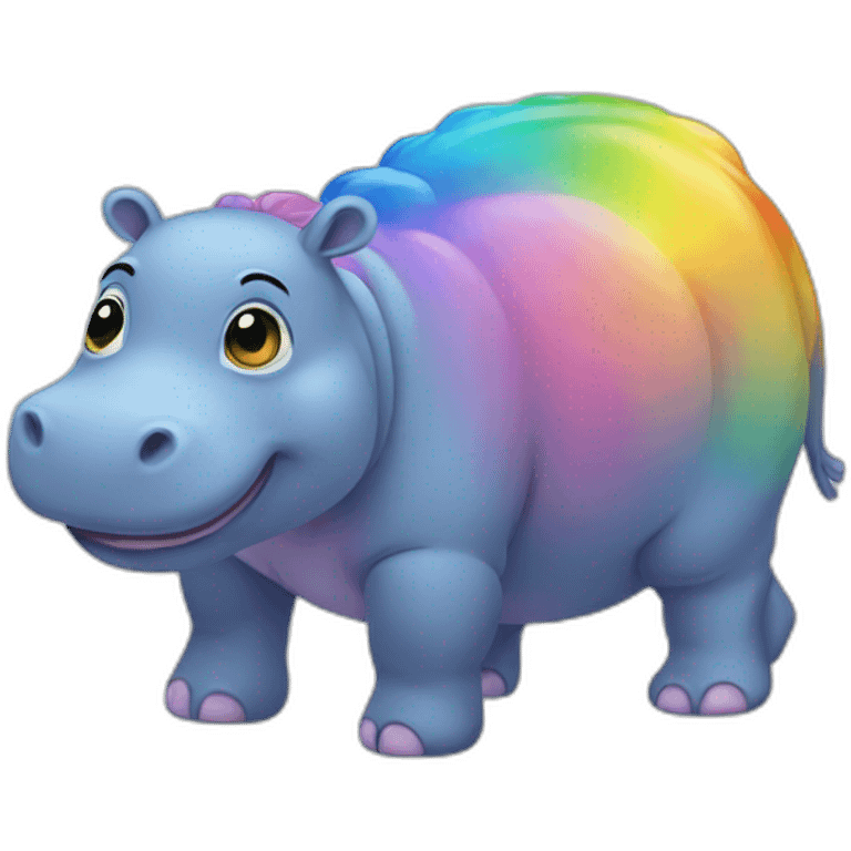 rainbow-hippo emoji