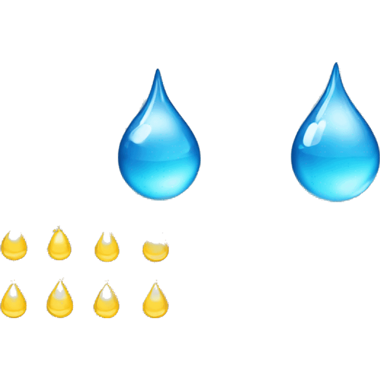 Generate 30 all in one emoji for Water droplet emoji