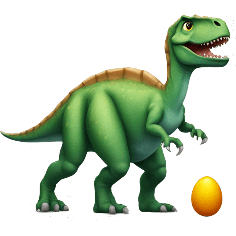 dinosaur with egg emoji