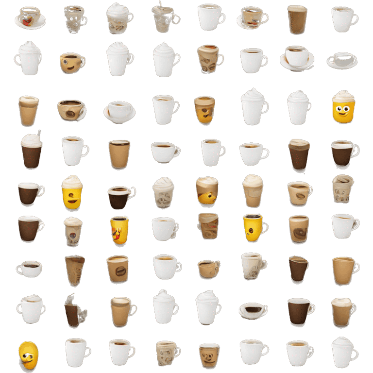 Coffe and shopping emoji