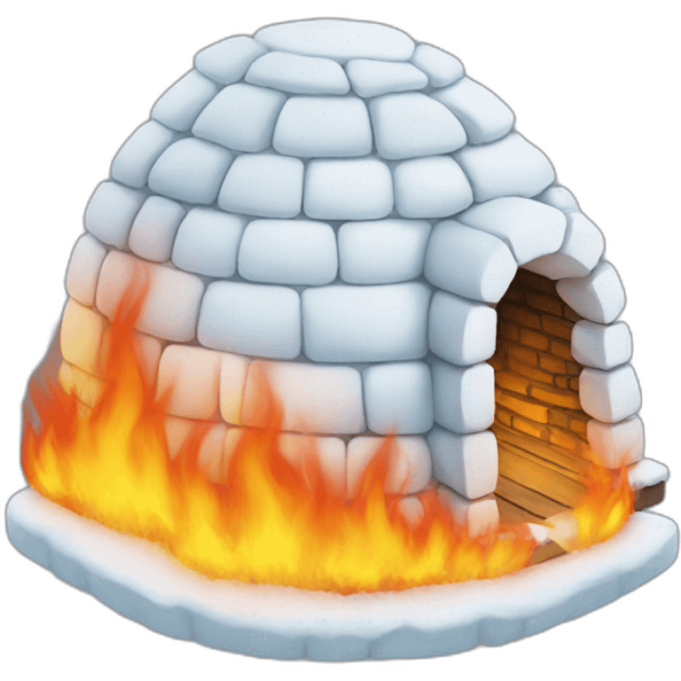 igloo on fire emoji