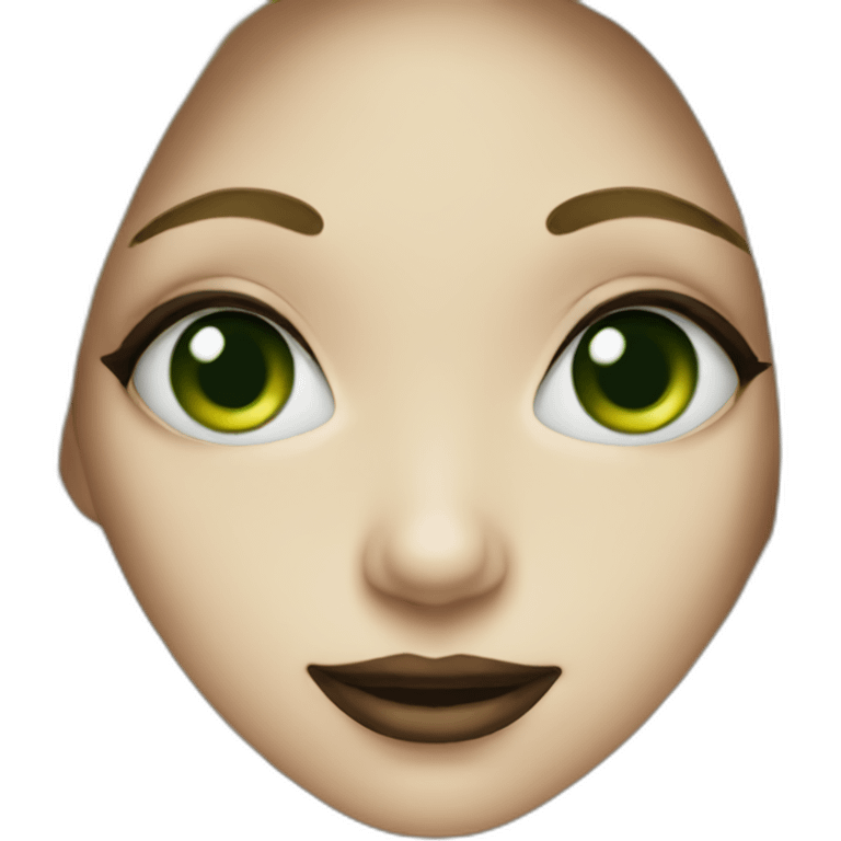 Blonde girl green eyes mime emoji