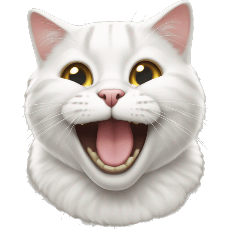 White British cat laughing emoji  emoji