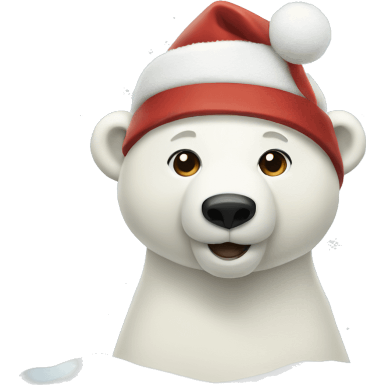 Christmas Polar bear emoji