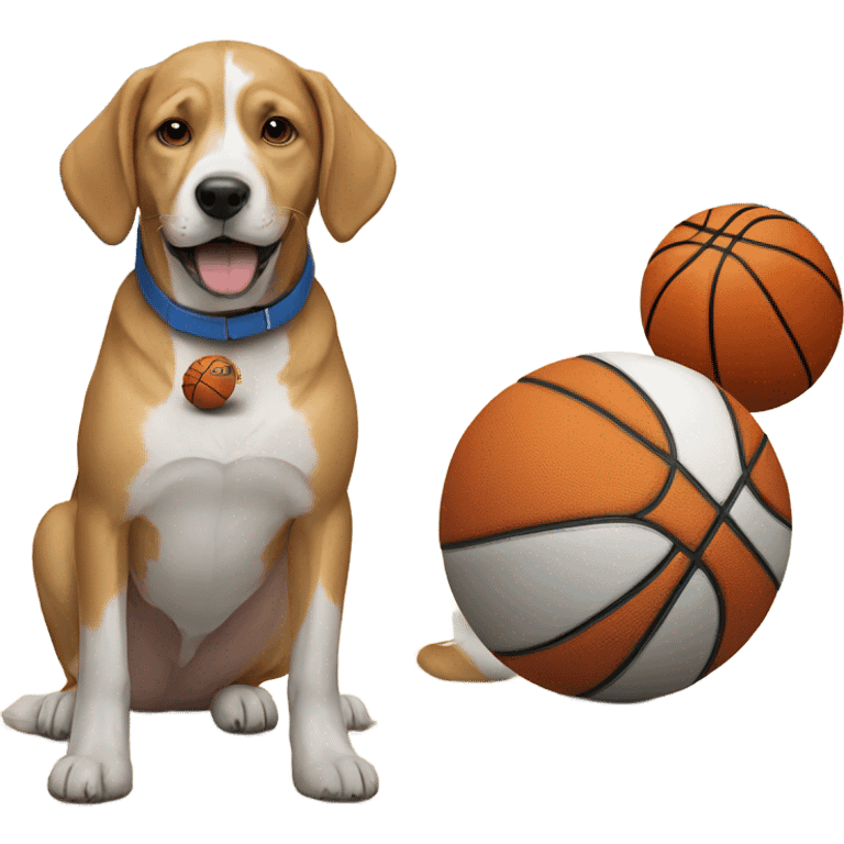 dog with a basketball  emoji