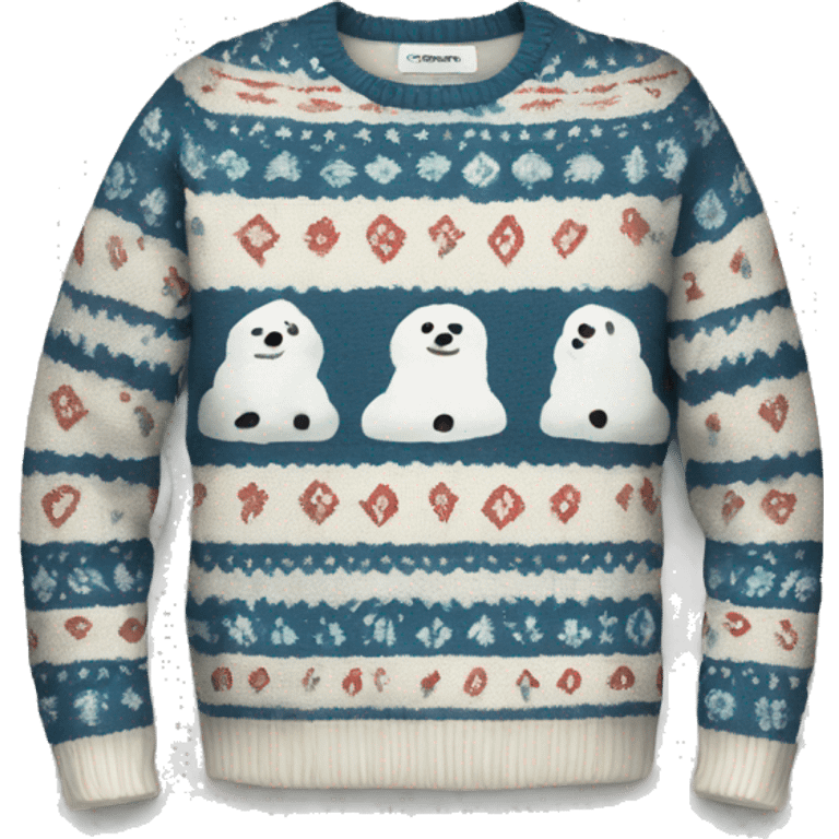 arctic print sweater no person  emoji